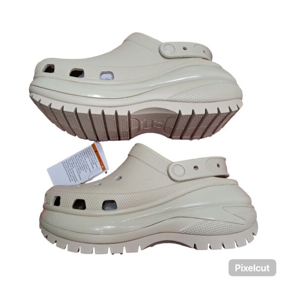 NWT Crocs Classic Mega Crush Clog - Color: Bone - Size: Men 7 /Women 9 (25.4 cm) - Picture 10 of 14